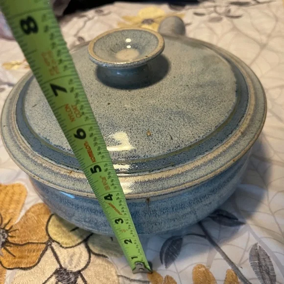 Vintage Lidded Pottery- Handmade Unique Steamer- With Handle
